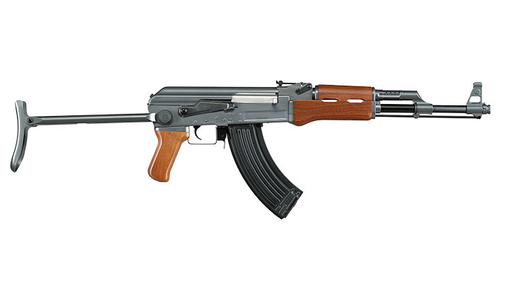 Cyma AK47-S Folding Stock Sport Series Airsoftgewehr S-AEG 6mm BB Holzoptik Bild 3