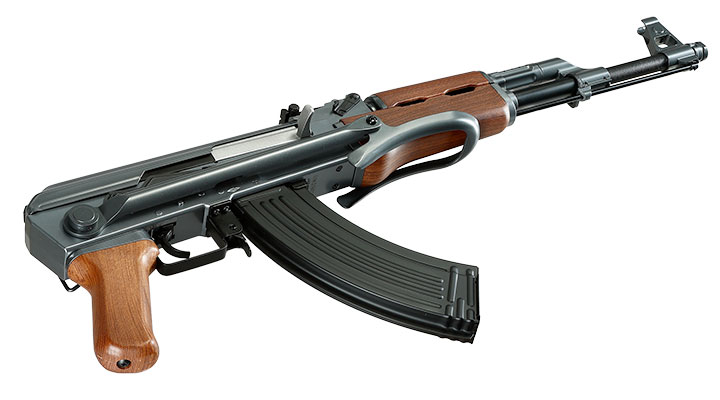 Cyma AK47-S Folding Stock Sport Series Airsoftgewehr S-AEG 6mm BB Holzoptik Bild 5
