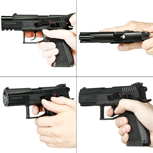 ASG CZ 75 P-07 Duty m. Metallschlitten CO2 Blowback 6mm BB Bild 8