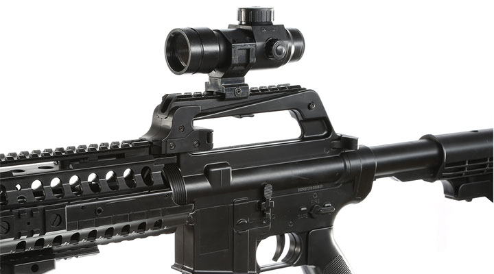 Wellfire M4 CASV mit Schalldämpfer Springer Softair 6mm BB Bild 7