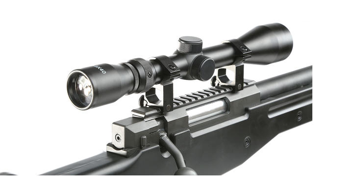 Well L96 Snipergewehr inkl. Zweibein und Zielfernrohr Springer 6mm BB schwarz Bild 7