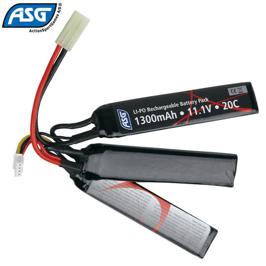 ASG Airsoft LiPo Akku 11,1V 1300mAh 25C Tri-Panel