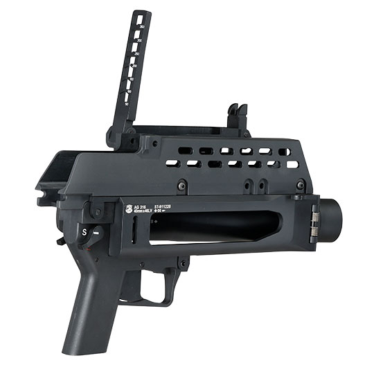 S&T AG36 40mm Granatwerfer f. G36 / G36K Airsoftgewehre schwarz Bild 4