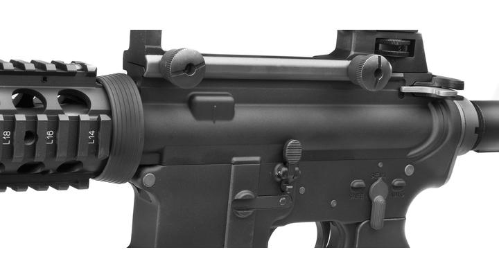 Socom Gear M4 CQB RIS Vollmetall AWSS Open-Bolt Gas-Blow-Back 6mm BB schwarz Bild 5