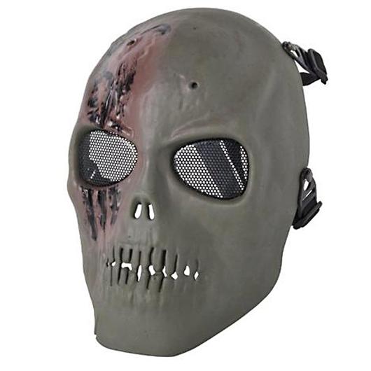 Metall Gitter Maske schwarz Skull Totenkopf 