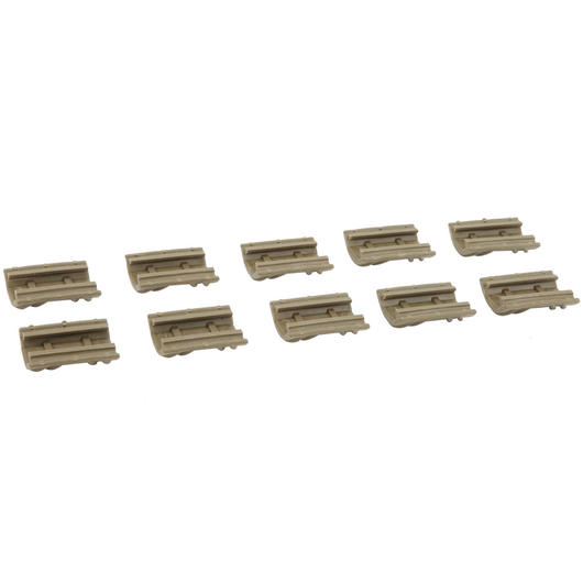 Element TD-Style Rubber Rail Covers kurz 10 Stck - Tan Bild 1