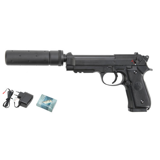 Umarex Beretta M92 A1 Tactical Metallschlitten Komplettset AEP 6mm BB schwarz