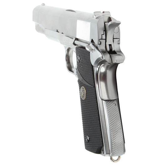 Wei-ETech M1911 Pro Grip Vollmetall GBB 6mm BB Satin-Chrome Bild 3