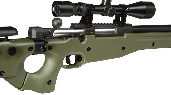 Well L96 AWS-338 Snipergewehr inkl. Zweibein / Zielfernrohr Springer 6mm BB oliv Bild 10