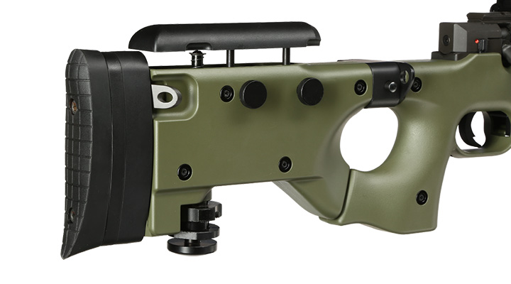 Well L96 AWS-338 Snipergewehr inkl. Zweibein / Zielfernrohr Springer 6mm BB oliv Bild 11