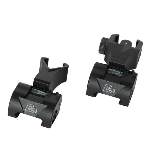 G&G Flip-Up Battle Sight Set Front / Rear fr 21mm Schienen schwarz Bild 1