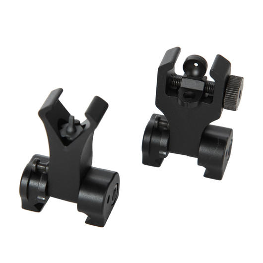 G&G Flip-Up Battle Sight Set Front / Rear fr 21mm Schienen schwarz Bild 2