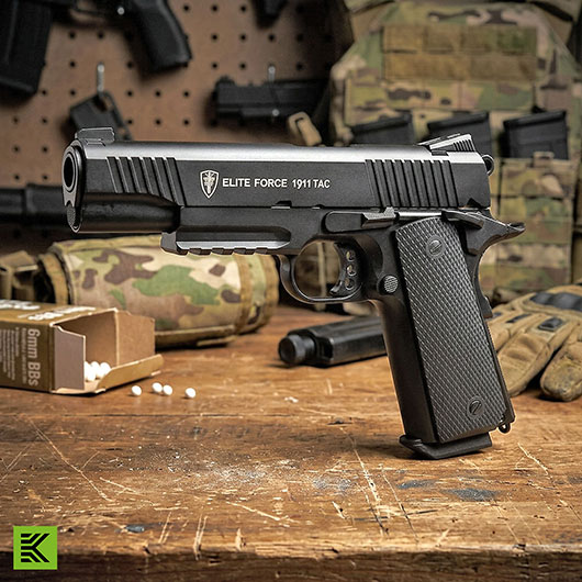 Elite Force 1911 TAC Vollmetall CO2 BlowBack 6mm BB schwarz Bild 3