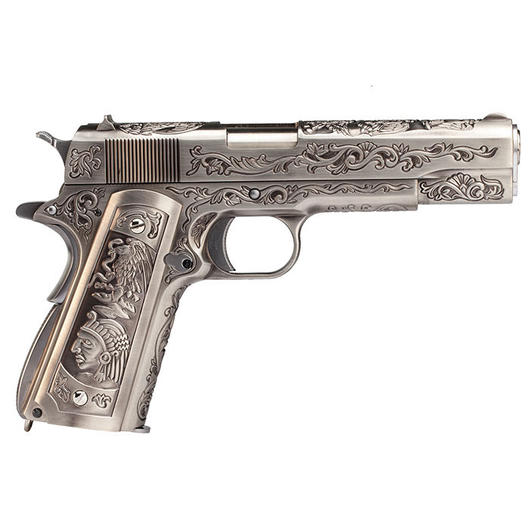 Ersatzteilset Wei-ETech M1911 Etched Version Mehico Druglord Vollmetall GBB 6mm BB Satin-Chrome - V3 Bild 3