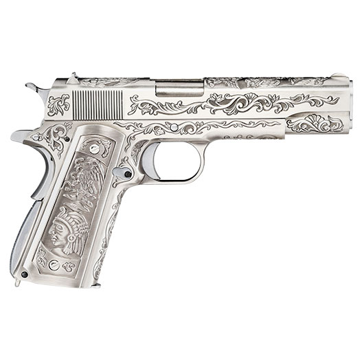 Wei-ETech M1911 Etched Version Mehico Druglord Vollmetall GBB 6mm BB Satin-Chrome - V3 Bild 5