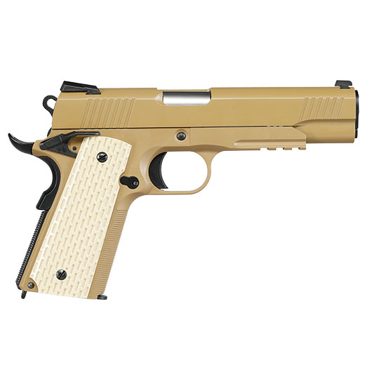 Wei-ETech Kbr-Style Warrior .45 ACP Vollmetall GBB 6mm BB Desert Tan Bild 5