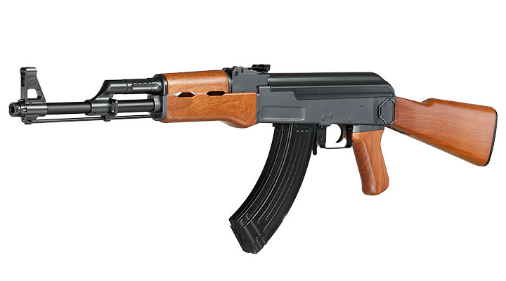Cyma AK47 Fixed Stock Sport Series Airsoftgewehr S-AEG 6mm BB Holzoptik