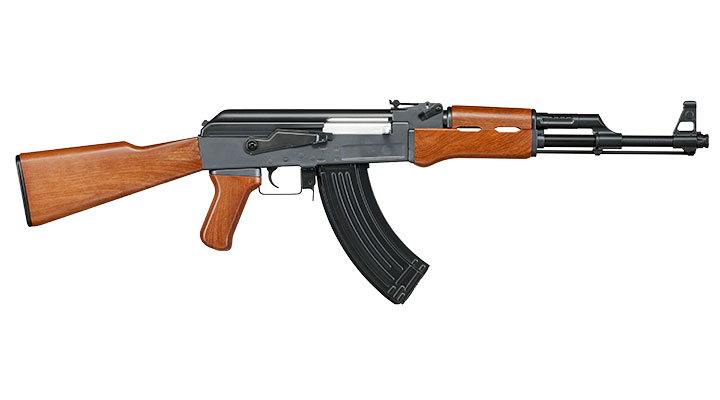Cyma AK47 Fixed Stock Sport Series Airsoftgewehr S-AEG 6mm BB Holzoptik Bild 2