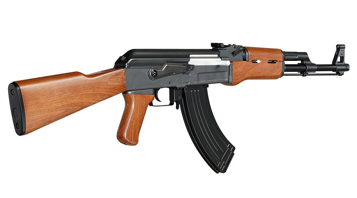 Cyma AK47 Fixed Stock Sport Series Airsoftgewehr S-AEG 6mm BB Holzoptik Bild 3