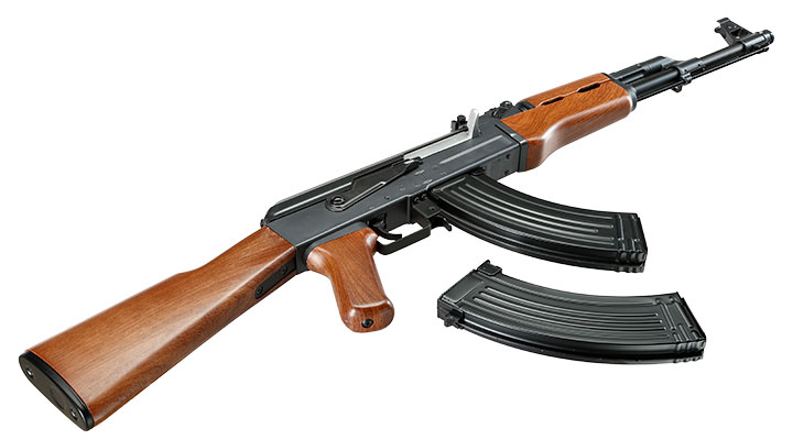 Cyma AK47 Fixed Stock Sport Series Airsoftgewehr S-AEG 6mm BB Holzoptik Bild 4