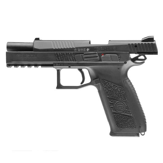 KJ Works CZ P-09 Duty mit Metallschlitten GBB 6mm BB schwarz inkl. Koffer Bild 1