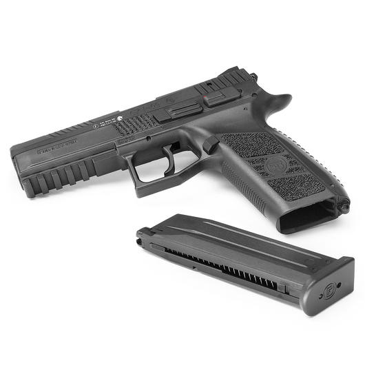 Versandrcklufer KJ Works CZ P-09 Duty mit Metallschlitten GBB 6mm BB schwarz inkl. Koffer Bild 3