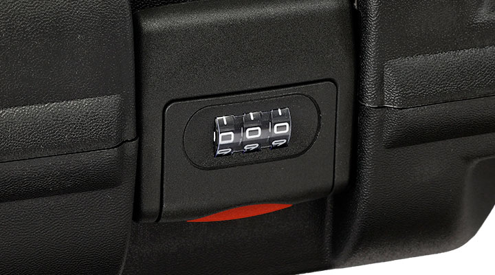 Madbull Waffenkoffer Premium 118 x 42 x 12 cm mit Zahlenschlsser / Waben-Schaumstoff schwarz Bild 9