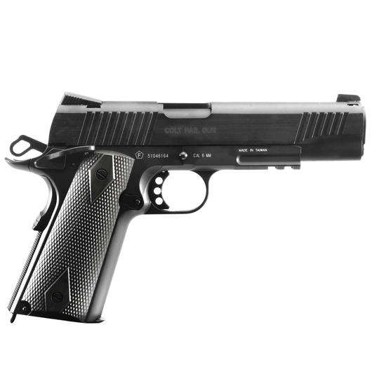 Cybergun Colt 1911 Rail Gun Vollmetall CO2 BlowBack 6mm BB schwarz Bild 2