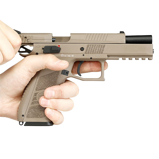 KJ Works CZ P-09 Duty Polymer-Version GBB 6mm BB Flat Dark Earth Bild 11