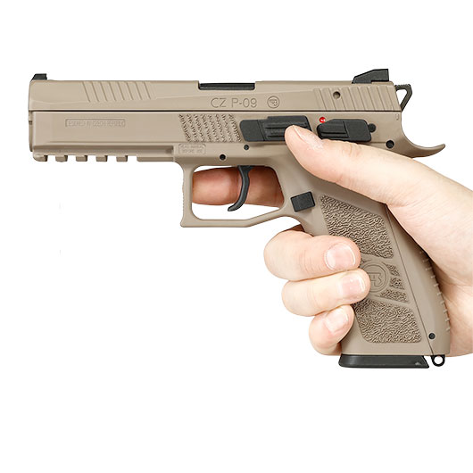 KJ Works CZ P-09 Duty Polymer-Version GBB 6mm BB Flat Dark Earth Bild 3