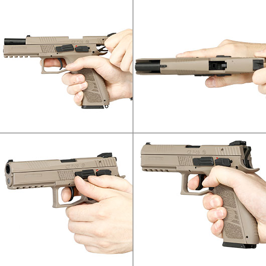 KJ Works CZ P-09 Duty Polymer-Version GBB 6mm BB Flat Dark Earth Bild 8
