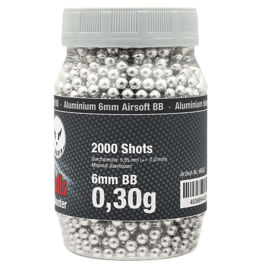 Speedballs Target Shooter Aluminium BBs 0.30g 2.000er Container silber Bild 1