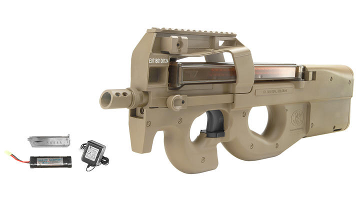 Jing Gong FN P90 TR Komplettset S-AEG 6mm BB Dark Earth Tan