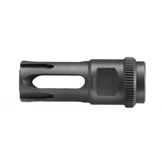 Ares Aluminum Type-D Flash-Hider schwarz 14mm+ Bild 2