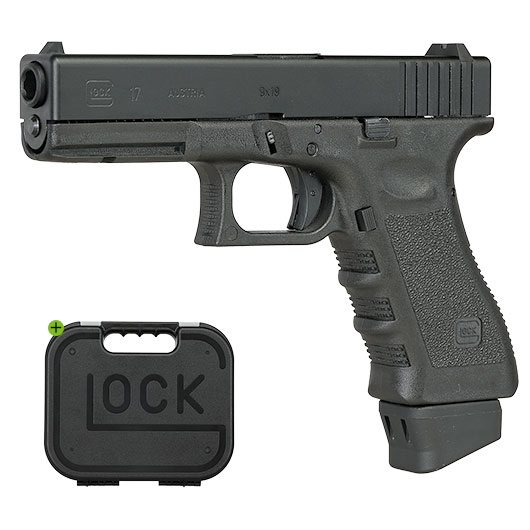 Glock 17 Gen. 3 Airsoft mit CNC-Metallschlitten CO2BB 6mm BB schwarz - Deluxe-Edition