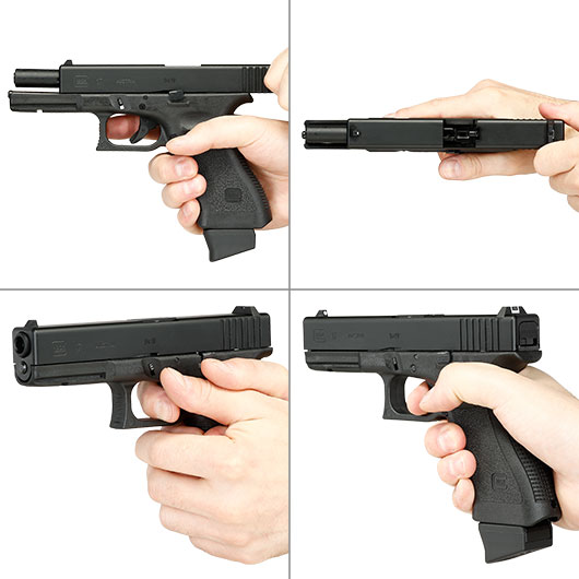 Glock 17 Gen. 3 Airsoft mit CNC-Metallschlitten CO2BB 6mm BB schwarz - Deluxe-Edition Bild 8
