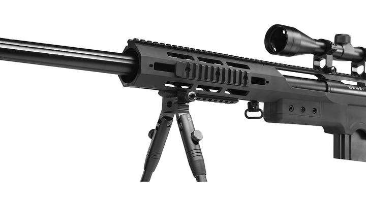 Ersatzteilset Well MB4412D MSR Snipergewehr inkl. Zweibein / Zielfernrohr Springer 6mm BB schwarz Bild 2