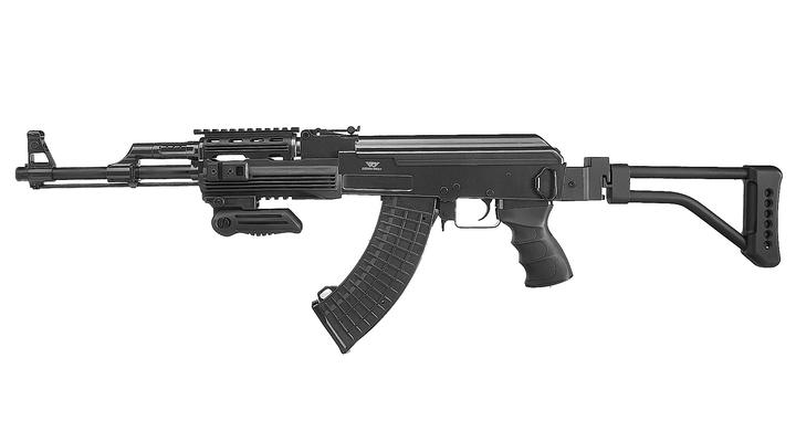 Versandrcklufer Jing Gong AK47 Tactical mit Klappschaft Komplettset S-AEG 6mm BB schwarz Bild 1