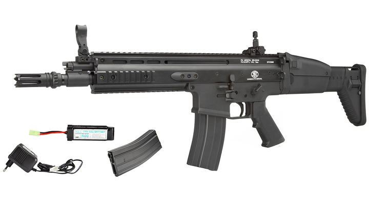 Cybergun FN Herstal SCAR-L Vollmetall Nylon-Version Komplettset S-AEG 6mm BB schwarz