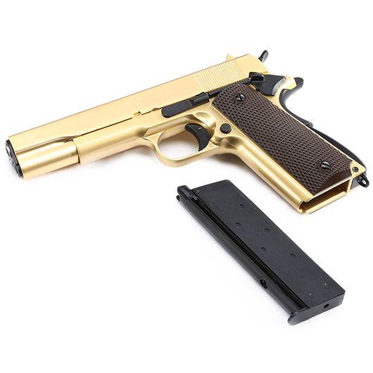 Wei-ETech M1911 Vollmetall GBB 6mm BB 24K Gold-Plated Edition Bild 6