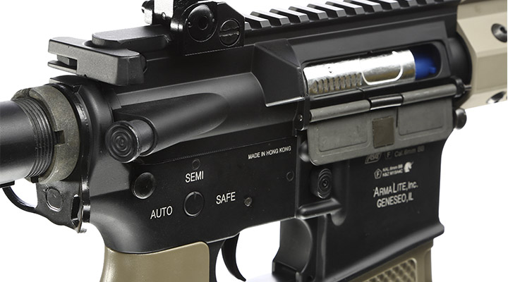 Versandrcklufer ASG Armalite M15A4 Assault Vollmetall Sportline Komplettset S-AEG 6mm BB Tan Bild 7