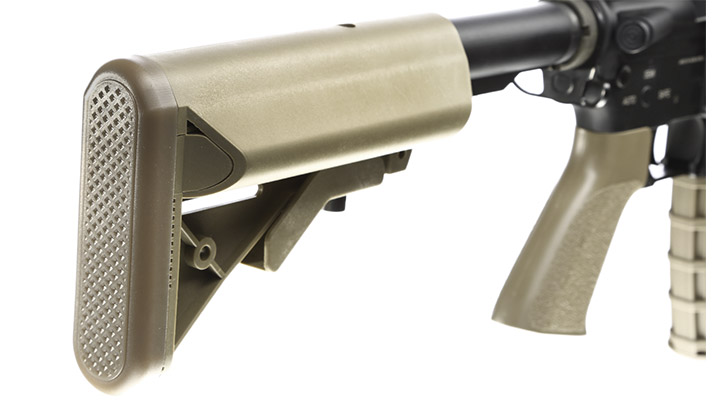 Versandrcklufer ASG Armalite M15A4 Assault Vollmetall Sportline Komplettset S-AEG 6mm BB Tan Bild 8