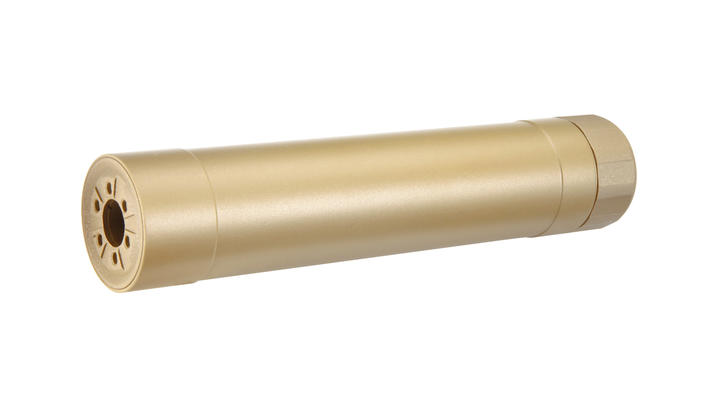 Crusader TR45S Aluminium Suppressor Silencer Desert Tan inkl. 16mm+ / 14mm- Adapter