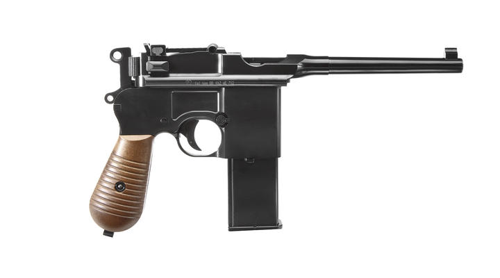 Wei-ETech M712 Airsoft Broomhandle mit Schaft Vollmetall GBB 6mm BB schwarz Bild 2