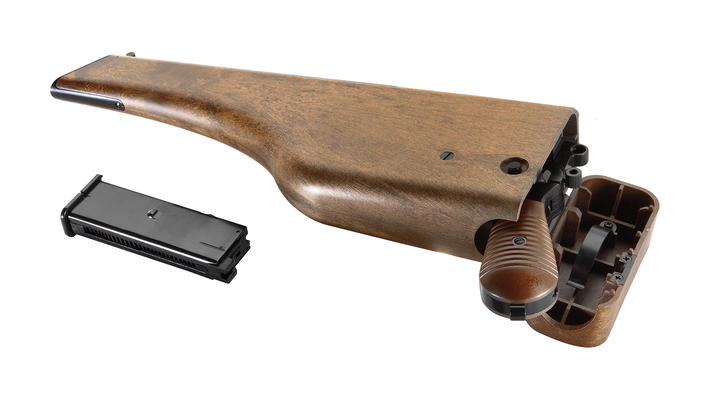Wei-ETech M712 Airsoft Broomhandle mit Schaft Vollmetall GBB 6mm BB schwarz Bild 4