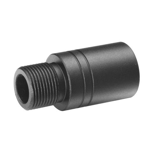 G&P 1 Zoll Aluminium Auenlauf Extension 14mm- auf 14mm+ schwarz Bild 1