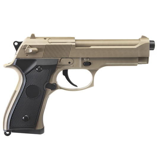 Versandrcklufer GSG / CM M92 mit Metallschlitten Komplettset AEP 6mm BB Tan Bild 2