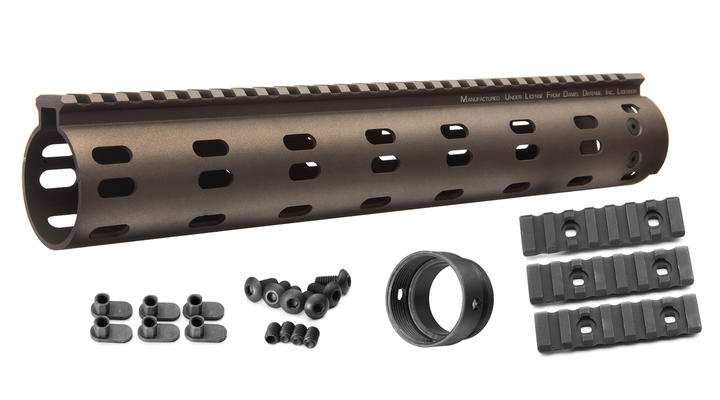 MadBull / Daniel Defense M4 Aluminium CNC MFR RAS-System 12 Zoll Tan