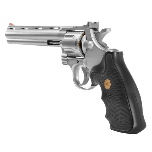 UHC .357 8 Zoll Softair Revolver mit Hlsen Springer 6mm BB silber / schwarz Bild 3