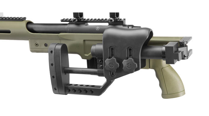 Well MB4410D MSR Snipergewehr inkl. Zweibein / Zielfernrohr Springer 6mm BB oliv Bild 4